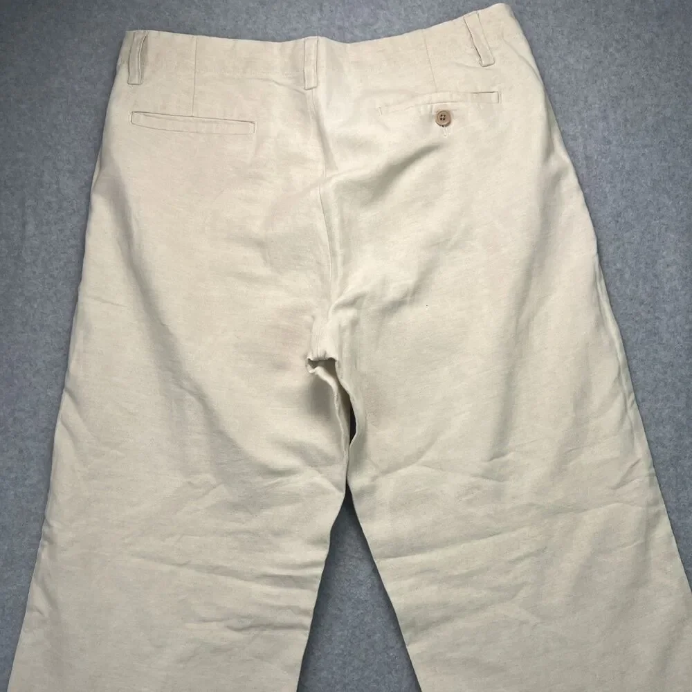 VTG Banana Republic Mens Dawson Linen Blend Chino Pants 32x32 (32x29.5) Vacation